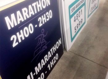 Panneau marathon imprimé